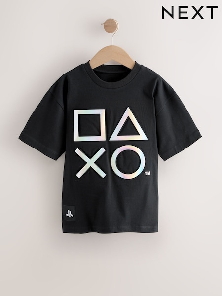 Black 100% Cotton Playstation Short Sleeve T-Shirt (3-16yrs) (H20227) | AZN 42 - AZN 50