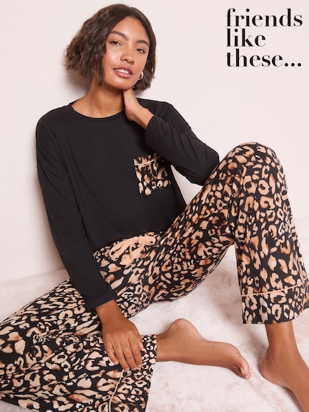 Friends Like These Brown Animal Pyjamas Set (H20309) | €33