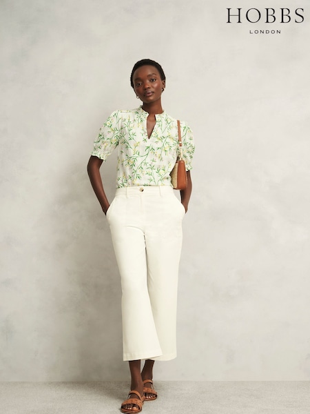 Hobbs White 100% Cotton Marianna Blouse (H20328) | €113
