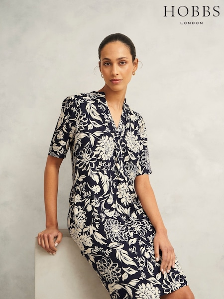 Hobbs Blue Lucille Dress (H20331) | €168