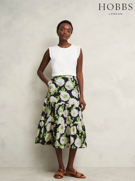 Hobbs White 100% Cotton Leia Broderie Top (H20333) | AED227