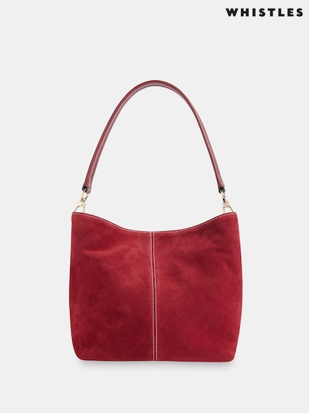 Whistles Red Raya Contrast Stitch Small Bag (H20355) | €178