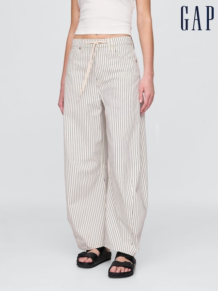 Gap Black/White Stripe High Rise Denim Stripe Horseshoe Jeans (H20385) | €72