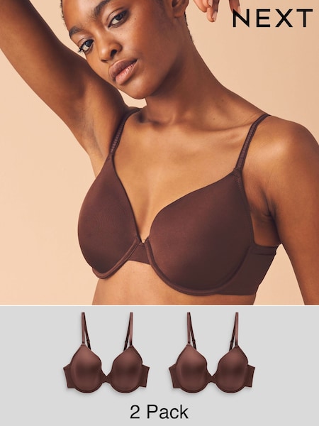 Chocolate Nude Full Cup A-E Smoothing Ultimate Comfort T-Shirts Bras 2 Pack (H20386) | €24