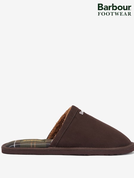 Barbour® Denim Brown Tartan Everitt Slippers (H20473) | €53