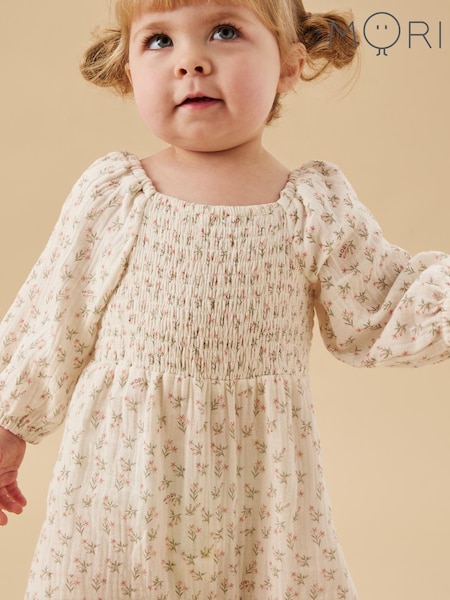 MORI Green Floral 100% Cotton Muslin Playsuit (H20477) | 2 163 грн