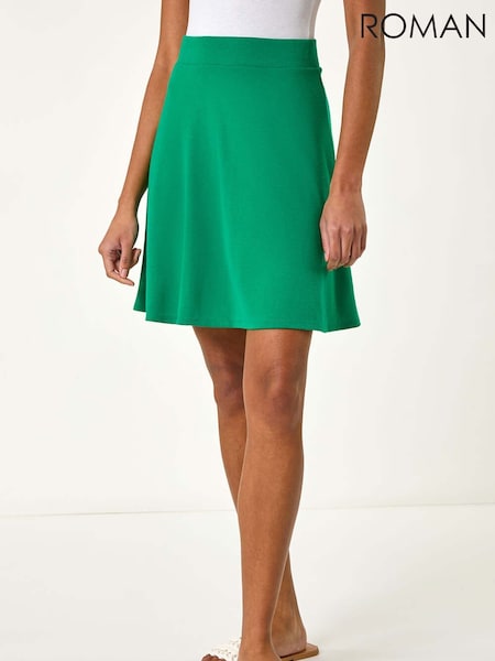 ירוק - Roman Pull On Stretch Skater Skirt (H20527) | ‏201‏₪
