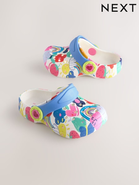 Multi Bright Printed Clogs (H20560) | AED51 - AED56