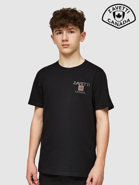 Black Zavetti Canada Boys Matera T-Shirt (H20802) | €33
