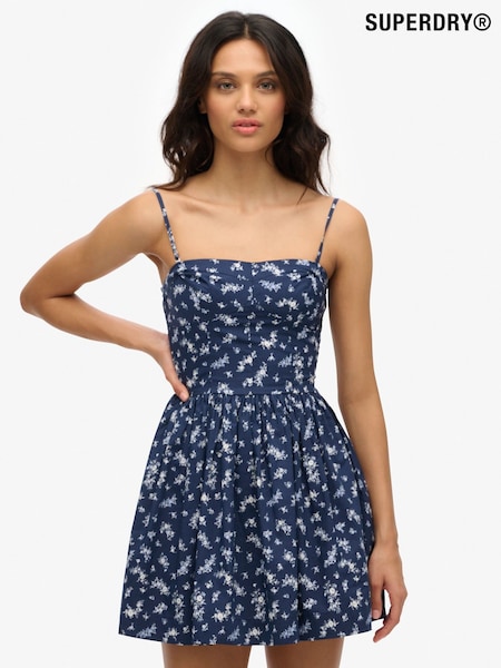Superdry Blue Corset Cami Mini Dress (H20901) | €68