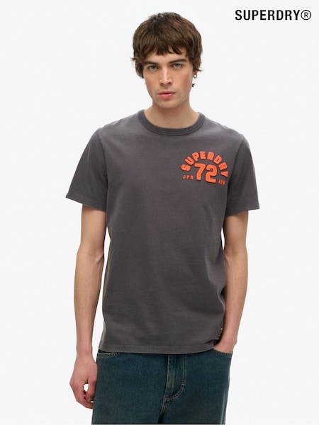 Superdry Grey Vintage Athletic Short Sleeve 100% Cotton T-Shirt (H20903) | R$ 345
