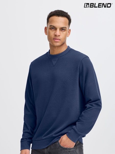 Blend Light Blue Lightweight Crew Neck Sweatshirt (H20964) | AED140