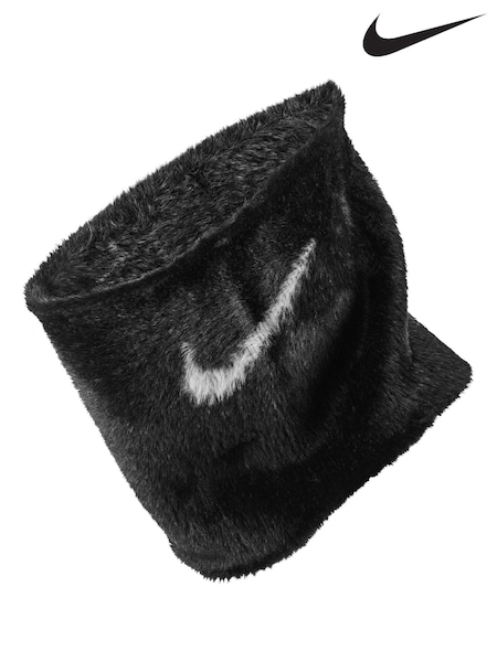 Nike Black Plush Knit Infinity Fleece Scarf (H21036) | €53