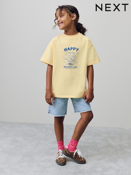 Yellow Pretzel - Oversized Graphic Print T-Shirt (3-16yrs) (H21099) | 14 € - 21 €
