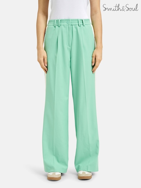 Smith & Soul Wide Leg Woven Trousers With Contrast Side Panel (H21153) | €156