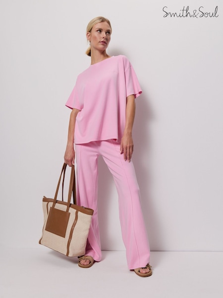 Smith & Soul Pink Oversized Washed 100% Cotton T-Shirt (H21157) | 2,944 UAH