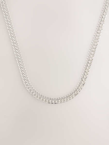 DCK Mens Silver Tone Chain Necklace Pack (H21168) | €23