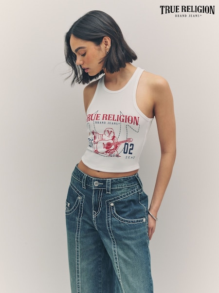 True Religion Optic White Buddha Goddess Tank (H21240) | €50