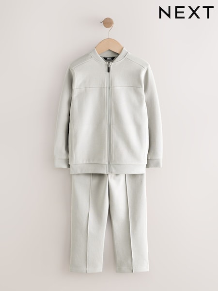 Grey Smart Jersey Bomber Jacket and Joggers Set (3-16yrs) (H21303) | 148 QAR - 188 QAR