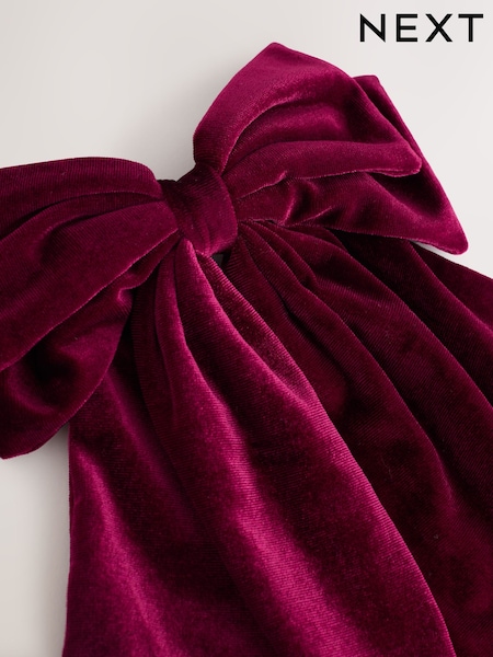 Burgundy Red Velvet Bow Hair Clip (H21361) | €11
