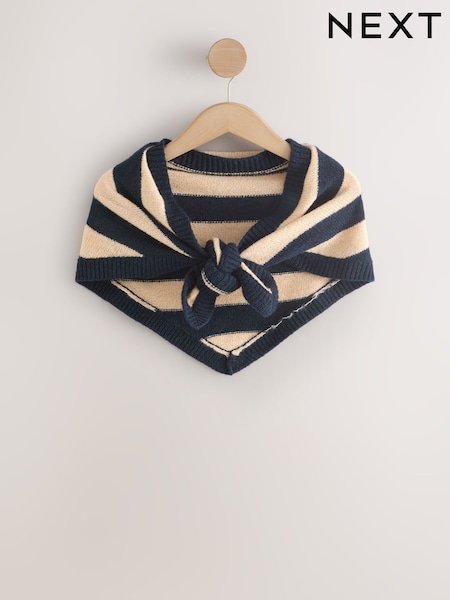 Navy/Camel Stripe Triangle Scarf (H21376) | €23