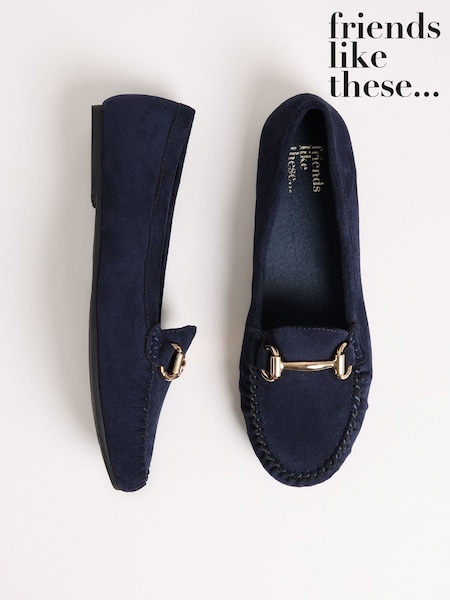 Friends Like These Navy Comfort Snaffle LoafersDriver Shoes (H21549) | €46