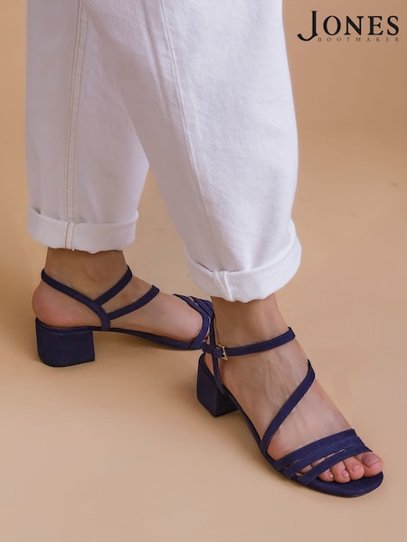 Синий - Jones Bootmaker Ginette2 Heeled Leather Sandals (H21550) | €118