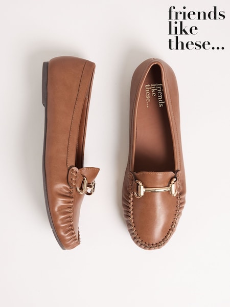 Friends Like These Tan Brown Comfort Snaffle LoafersDriver Shoes (H21552) | €46