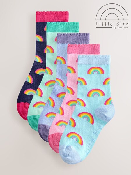 Little Bird by Jools Oliver Multi Rainbow Socks 5 Pack (H21606) | R$ 100 - R$ 120