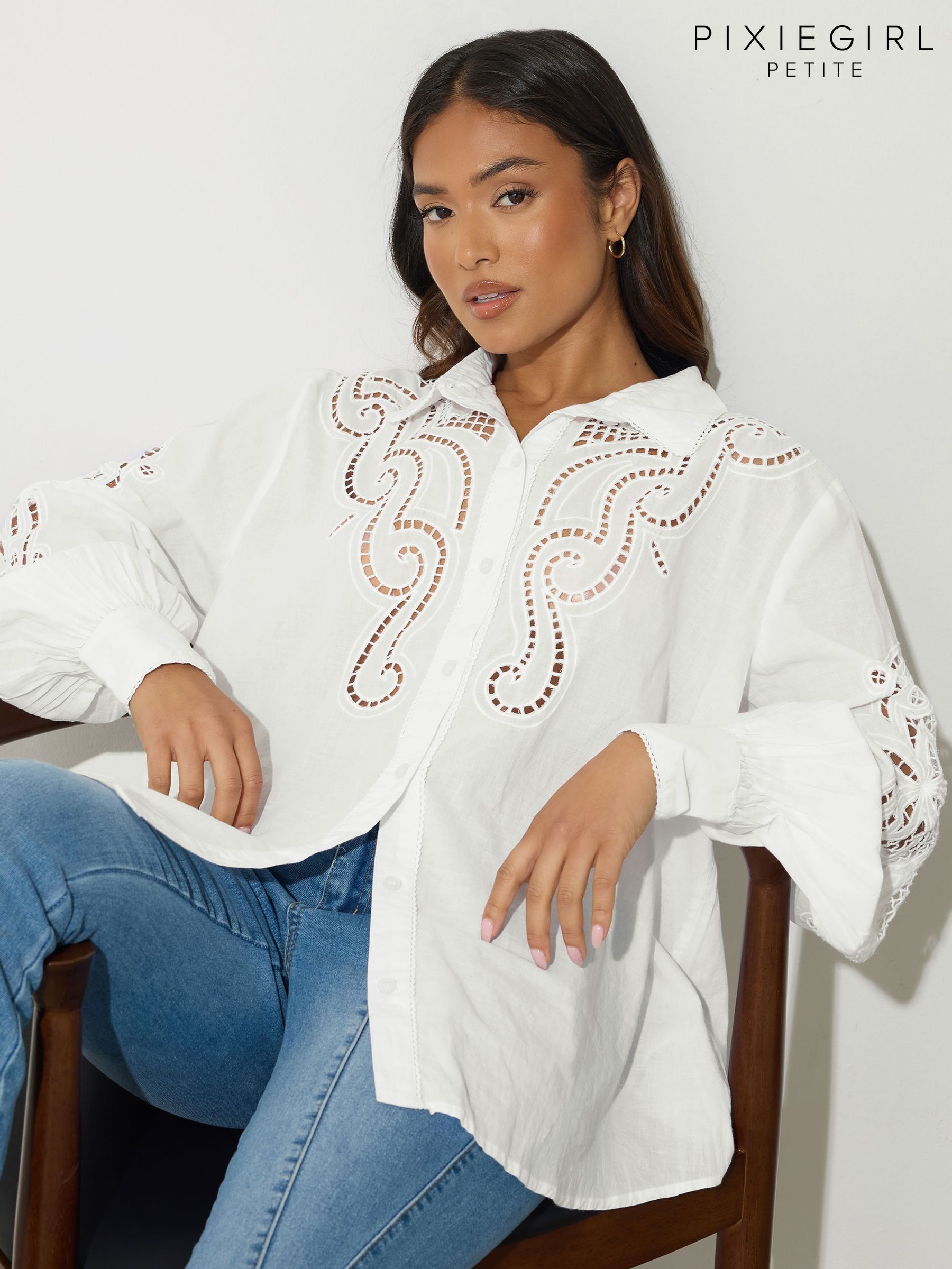 Buy Women's Shirts and Blouses Sale White Cotton Online | Next USA
