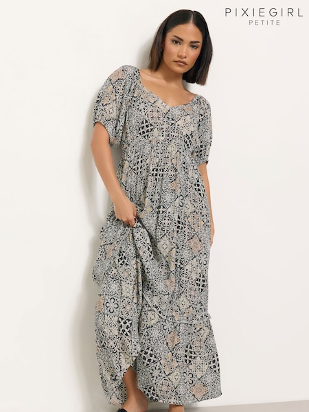PixieGirl Petite Mono Tile Print Dress (H21675) | 61 €