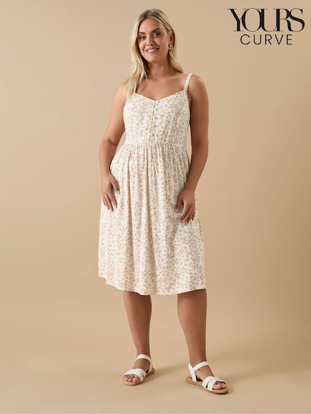Yours Curve White Strappy Sundress (H21681) | €39