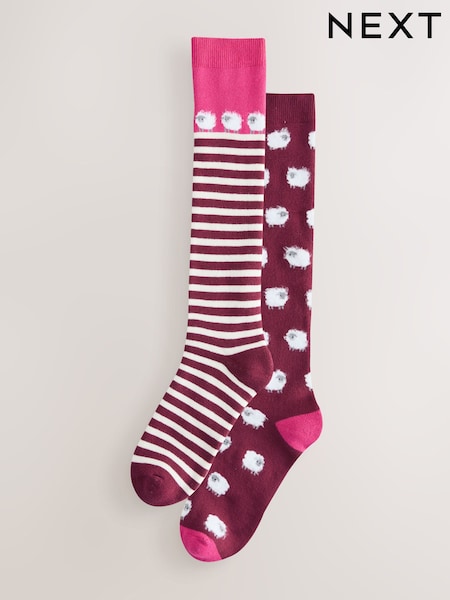 Berry Sheep Welly Socks 2 Pack (H21725) | €13