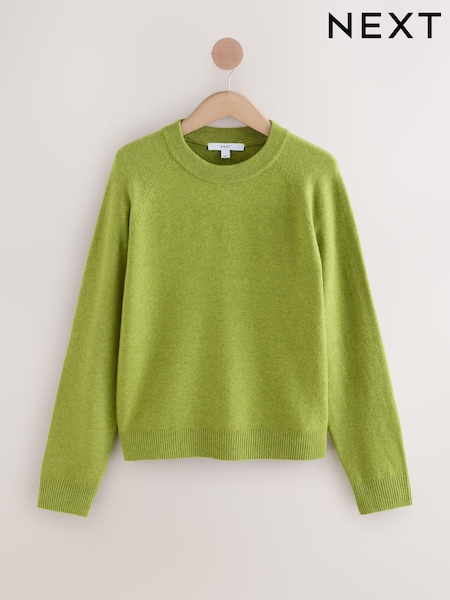 Verde brilhante - Supersoft Crew Neck Long Sleeve Jumper (H21775) | R$ 190