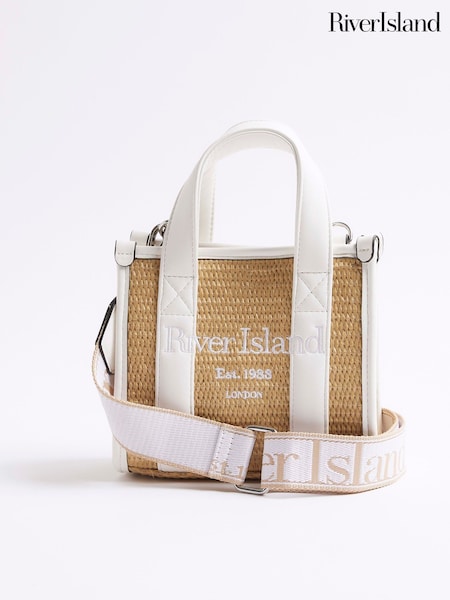 River Island Mini Raffia Embellished Tote Bag (H21790) | €40