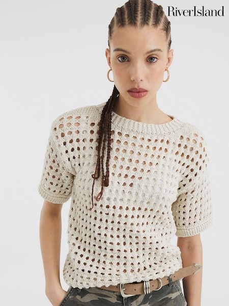 River Island Crochet T-Shirt (H21817) | €57
