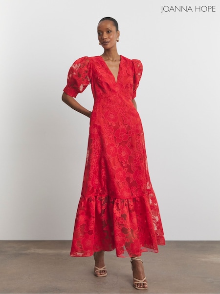 Joanna Hope Red Organza Burnout Dress (H21884) | €139