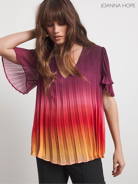 Joanna Hope Purple Pleated Ombre Blouse (H21885) | €84