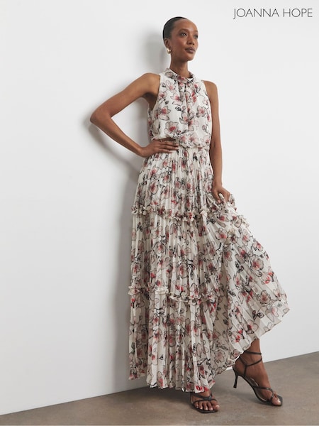 Joanna Hope Cream Ruffle Maxi Dress With Detachable Corsage (H21894) | €149