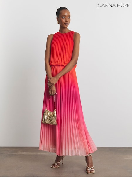 Joanna Hope Red Pleated Ombre Dress (H21895) | €133