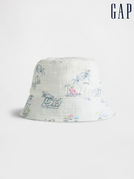 Gap White Crinkle Gauze Bucket Hat (H21898) | €20
