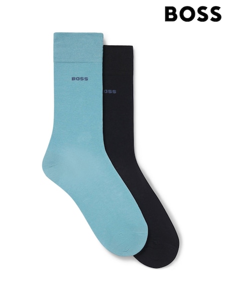 Blue/Black - BOSS Socks 2 pack (H21900) | R$ 195