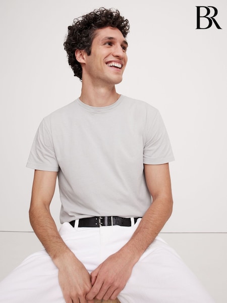 Banana Republic Grey Lightweight Cotton Crew-Neck T-Shirt (H21924) | €46