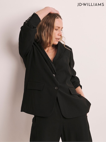 JD Williams Black Rayon Ultimate Relaxed Blazer (H22156) | €86