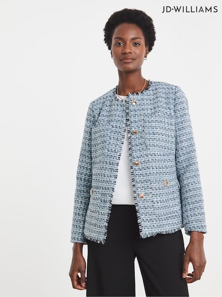 JD Williams Blue Boucle Short Jacket (H22159) | €92