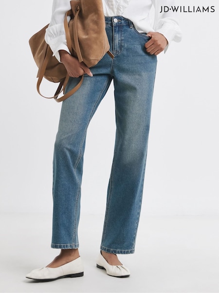 Albastru - JD Williams Straight Leg Jeans (H22164) | 261 LEI