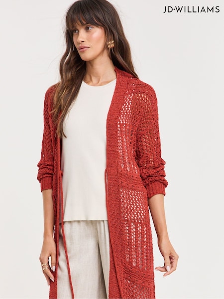 JD Williams Orange Tie Front Maxi Cardigan (H22167) | €48