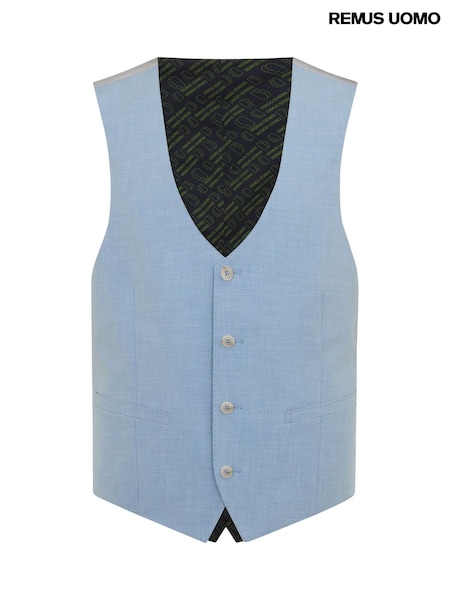 Синій - Remus Uomo Slim Fit Stretch Waistcoat (H22240) | 3 004 грн