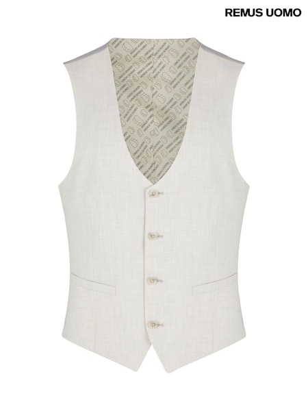 Бежевий - Remus Uomo Slim Fit Stretch Waistcoat (H22245) | 3 004 грн