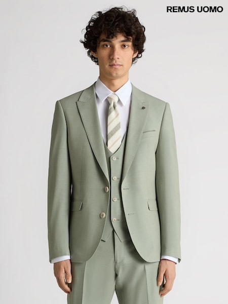 Remus Uomo Green Slim Slim Fit Stretch Suit Jacket (H22252) | AED984